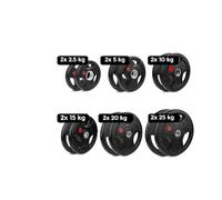 Coppia Dischi Palestra Olimpici per Bilancieri e Manubri BodyBuilding Gym | Bumper Plates Foro da 50 mm Dischi Peso Gommati da 2,5KG a 25kg