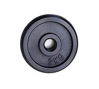 Coppia dischi pesi in Ghisa da 2 Kg Foro 25 mm Per manubri e bilancieri totale 4 Kg