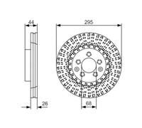 Coppia Disco Freno Anteriore BOSCH Adatto per NISSAN QASHQAI RENAULT Kadjar