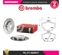 Coppia disco freno + kit pastiglie anteriore (MARCA BREMBO).