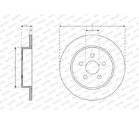 Coppia disco freno posteriore FERODO DDF3096C per Toyota Yaris