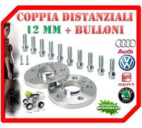 COPPIA DISTANZIALI RUOTA da 12mm 5x112 cb 57,1 Bullone SFERICOxSKODA YETI SUPERB