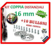 COPPIA DISTANZIALI RUOTA DA 16mm 5x98 cb 58,1 Bullone CONICOxALFA 147 156 GT GTV