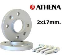 COPPIA DISTANZIALI RUOTE ATHENA 17 MM. JEEP COMPASS II (MX) 2017-> CON BULLONI