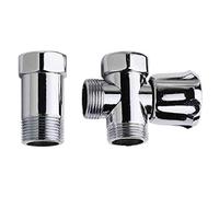 Coppia Distanziatori con Rubinetto a sfera cromato per Lavatrice Idrobric