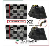 COPPIA DUE 2 CAMERE D'ARIA 3.50 4.00 8 CARRIOLA TR87 VALVOLA CURVA