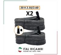 COPPIA DUE 2 CAMERE D'ARIA BICI 20 x 2.50 2.60 MINI E-BIKE ELETTRICA VALV AMERIC