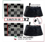 COPPIA DUE 2 CAMERE D'ARIA MOTO CROSS 2.00 2.25 18 CICLOMOTORE EPOCA MOTOM
