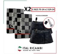 COPPIA DUE 2 CAMERE D'ARIA PIAGGIO CIAO 2 00 17 TR4 BOX VALVOLA SCHRADER