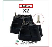 COPPIA DUE 2 CAMERE D'ARIA PIT BIKE MINI CROSS 3 00 12 VALVOLA SCHRADER