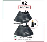 COPPIA DUE 2 CAMERE D'ARIA QUAD 145 70 6 TR13 VALVOLA AMERICA