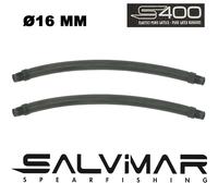 COPPIA ELASTICI GOMME SALVIMAR S400 Ø 16 MM PARALLELE 10CM per fucili da 35 e 40