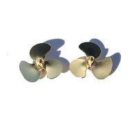 Coppia Eliche Ottone 19mm 3 Pale Per Modello RC Gunboat Sovietico 1204M, CW/CCW, Albero 2mm Accessori Navali
