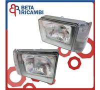 Coppia Fanale Anteriore DX e SX Lente Bianca Manuale Fiat Panda 141 1986>