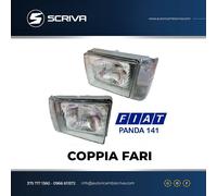 Coppia Fanale Anteriore DX e SX Lente Bianca Manuale Fiat Panda 141 1986 IN POI
