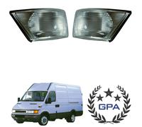 COPPIA FANALE FANALINO ANTERIORE DX E SX PER IVECO DAILY DAL 2000 AL 2006 BIANCO