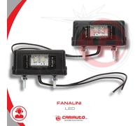 Coppia Fanale Fanalino LED Luce Targa Universale Destro e Sinistro Carrello