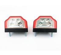 COPPIA FANALE LUCE TARGA LED 12/24V POSTERIORE UNIVERSALE PER BARRA PARAINCASTRO