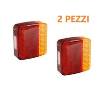 Coppia Fanale posteriore rimorchio LED 12-24V 5 funzioni omologato Faro carrello