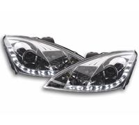 Coppia fanali fari 4052078447580 con LED per Ford Focus 1 C170, cromati