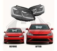 Coppia Fanali fari Golf 7 VII° dal 2012 al 2017 FULL LED freccia dinamica seque