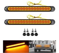Coppia Fanali Posteriori Ingombro Luci Auto Camper Suv Giallo 15Led 12-24V