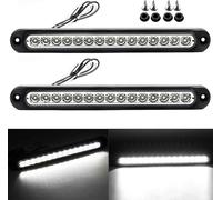 Coppia Fanalini Posteriori Ingombro Luci Auto Camper Suv Bianco 15Led 12-24V