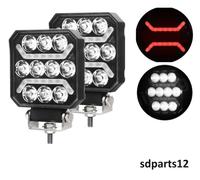Coppia Faretti Profondità 10LED 1500LM 12/24V Effetto Neon Bianco e Rosso