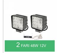 COPPIA FARETTO LED 48W LAMPADA FARO AUTO BARCA CAMPER SUV FUORISTRADA 12V 24V