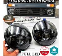 Coppia FARI 7" Anteriori FULL LED PER Lada Niva 6500K DRL BIANCO GHIACCIO
