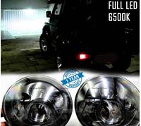 Coppia FARI 7" FULL LED PER Suzuki Samurai Sj Santana 6500K DRL ABBA+ANAB GHIACC
