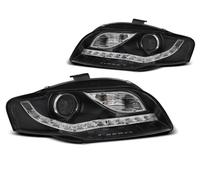 Coppia fari anteriori Audi A4 B7 04-08 luce diurna lampeggiante led nero