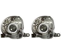 Coppia fari anteriori FIAT 500 07- ANGEL EYES chrome DAYLINE daylight LED luci diurne
