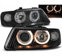 Coppia fari Audi A3 8L dal 2000 al 2003 (fase 2) angel eyes nero