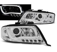Coppia fari Audi A6 01-04 luce diurna led LTI cromati