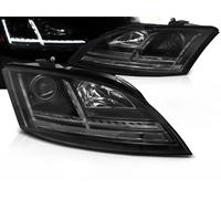 Coppia fari Audi TT 8J 2006-2010 luce diurna LED nero xeno