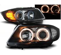 Coppia fari BMW Serie 3 E90 05-08 angel eyes nero