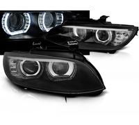 Coppia fari BMW Serie 3 E92/E93 06-10 Angel Eyes LED 3D DRL nero