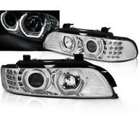 Coppia fari BMW Serie 5 E39 95-03 Angel Eyes led 3D cromati