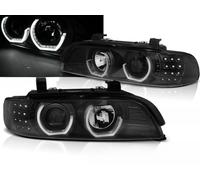 Coppia fari BMW Serie 5 E39 95-03 Angel Eyes led 3D nero