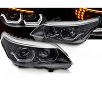 Coppia fari BMW Serie 5 E60/E61 dal 2003 al 2007 Angel eyes led 3D nero
