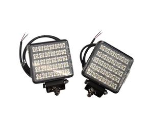 Coppia Fari da Lavoro LED 30 LED - 3800 Lumen ciascuno - 110x108 mm - Con Interruttore