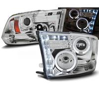 Coppia fari Dodge Ram 09-11 angel eyes cromati