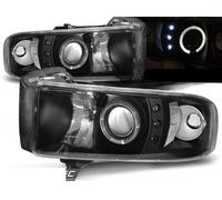 Coppia fari Dodge Ram 94-01 angel eyes nero