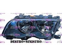COPPIA FARI FANALE PROIETTORE DX+SX 2H7 C/MOT.ELETT BMW SERIE 3 E46 98> PARAB NR