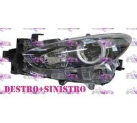 COPPIA FARI FANALE PROIETTORE DX+SX H11-H15 PARAB NERA C/MOTORE EL MAZDA 3 17>18