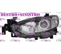 COPPIA FARI FANALE PROIETTORE DX+SX H11-H15 PARAB NERA PRED REG ELET MAZDA 6 12>