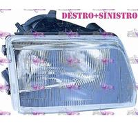 COPPIA FARI FANALE PROIETTORE DX+SX H4-R2 PA NERA REG IDR FIAT CINQUECENTO 92>97