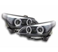 Coppia fari fanali anteriori Angel Eyes LED Xenon BMW serie 5 E60/E61 03-04 nero