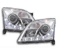 Coppia fari fanali anteriori Daylight Opel Vectra C anno 2002-2005 cromato